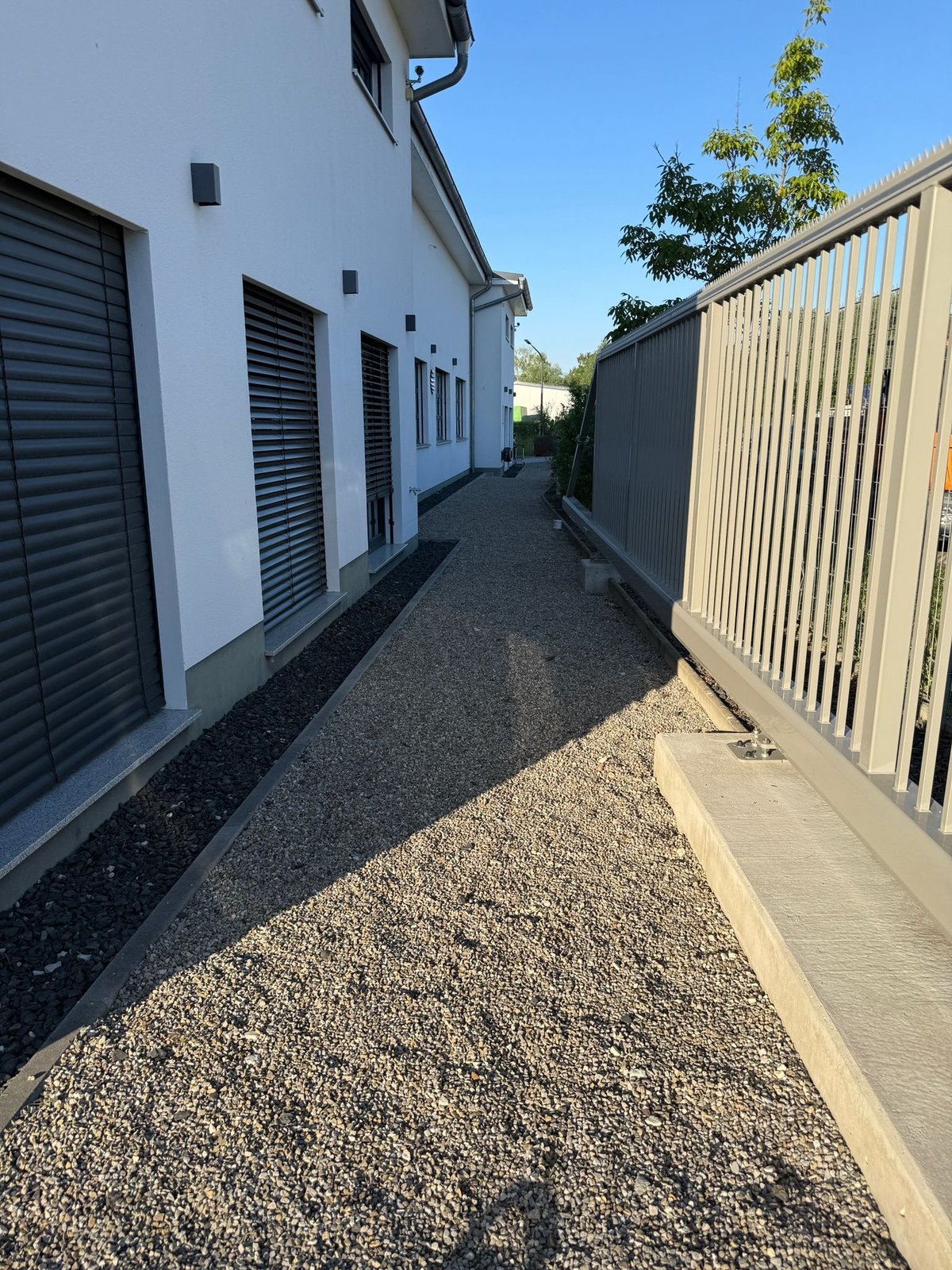 Weg vor der Reinigung